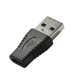 PremiumCord Adaptér USB 3.0 A male - USB-C female, černý zastříknutý adaptér