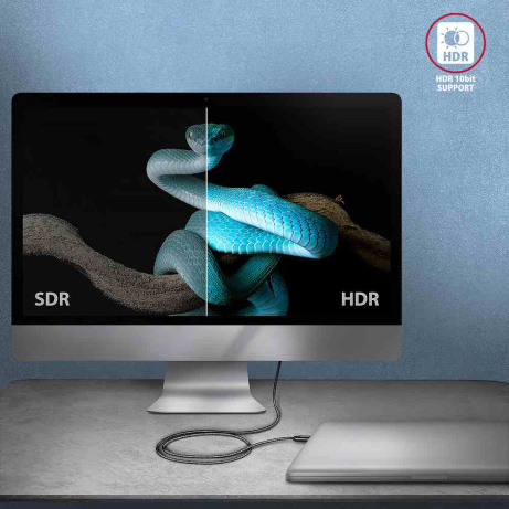 AXAGON BUCM4X-CM10AB NewGEN+ kabel USB-C <-> USB-C, 1m, USB4 Gen 3×2, PD 240W 5A, 8K HD, ALU, oplet, černý