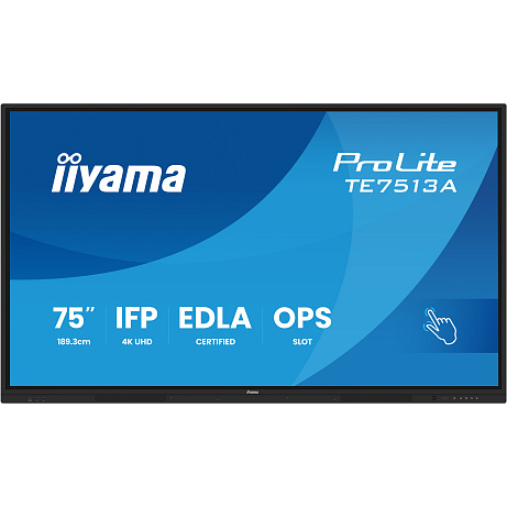 75" iiyama TE7513A-B2AG:IPS,4K,40P,EDLA