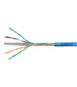 Kabel U/UTP Cat.6 4x2xAWG24 300 MHz, LS0H modrý, Eca, drát