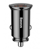 Baseus CCALL-YS01 Circular Nabíječka do Auta USB+USB-C 30W Black