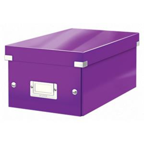 LEITZ Krabice na DVD  Click&Store, purpurová