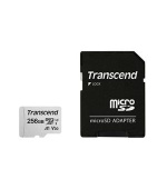 Transcend 256GB microSDXC 300S UHS-I U3 V30 A1 (Class 10) paměťová karta (s adaptérem), 95MB/s R, 40MB/s W