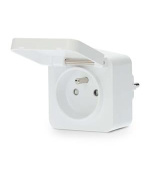 Nedis ZBPO130EWT - Zigbee 3.0 Chytrá Zásuvka | IP44 | Typ E (CEE 7/6)| 0 - 55 °C | Android™ / IOS | Bílá