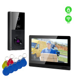EVOLVEO DoorPhone AHD10, Sada domácího WiFi videotelefonu s ovládáním dveří a RFID, černý 10" monito