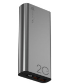 Powerbanka NAVITEL PWR20 AL stříbrná s kapacitou 20000 mAh