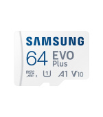 Samsung EVO Plus/micro SDXC/64GB/UHS-I U1 / Class 10/+ Adaptér/Bílá