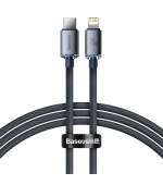Baseus CAJY000201 Crystal Shine Series Datový Kabel USB-C - Lightning 20W 1,2m Black