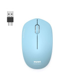 PORT CONNECT bezdrátová myš USB-A/USB-C, azurová