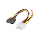 LANBERG Molex (M) na 2x SATA (F) kabel 15cm