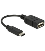 Delock adapter kabel USB Typ-C™ 2.0 samec > USB 2.0 typ A samice 15 cm černý