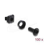 Delock 10” a 19” Racková montážní sada 100 kusů černá