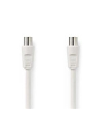 Nedis CSGB40000WT20 - Koaxiální Kabel 90 dB | IEC (Koaxiální) Zástrčka - IEC (Koaxiální) Zásuvka | 2 m | Bílá barva