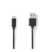 Nedis CCGL60500BK10 - USB 2.0 kabel | USB-A Zástrčka - Micro USB-B Zástrčka | 1 m | Černá