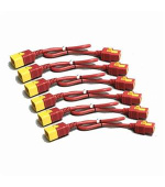 APC Power Cord Kit (6 ea), Locking, C19 to C20, 1.8m, Red