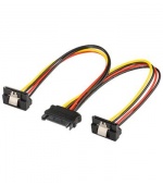 PremiumCord  Napájecí rozdvojka k HDD SATA - 2x SATA zalomený 90°