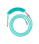HyperX USB-C spirálový kabel světle zeleno-bílý