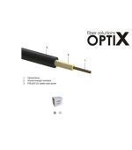 OPTIX DROP FTTx 16 optických vláken singlemode9/125, G.657A2 BLACK LSOH