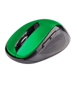 C-TECH myš WLM-02, černo-zelená, bezdrátová, 1600DPI, 6 tlačítek, USB nano receiver
