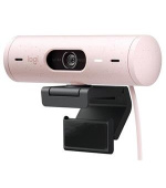 Logitech webkamera BRIO 500, Full HD, 4x zoom,RightLight 4 s HDR, růžová ,USB-C