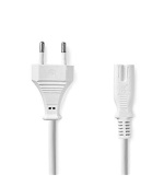 Nedis CEGL11040WT50 - Napájecí Kabel | Euro Zástrčka – IEC-320-C7 | 5 m | Bílá