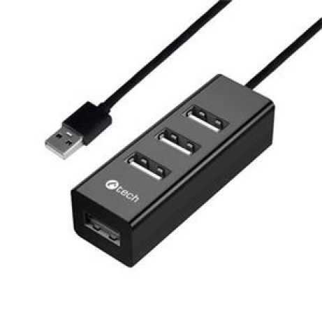 C-TECH UHB-U2, USB HUB 4x USB 2.0, černá