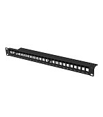 LANBERG PATCH PANEL BLANK 24 PORTŮ 1U PRO MODULY KEYSTONE ČERNÝ