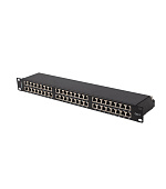 PATCH PANEL 48 PORTŮ 1U 19" CAT.5E FTP STÍNĚNÝ ČERNÝ LANBERG