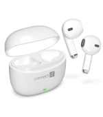 CONNECT IT True Wireless SonicBass sluchátka do uší s mikrofonem, BÍLÁ