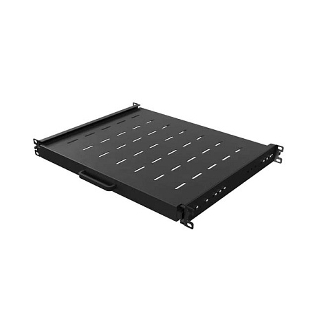 LANBERG POSUVNÁ POLICE PRO 19" RACKOVÉ SKŘÍNĚ 350MM ČERNÁ (1U/445X350MM, NOSNOST 35KG, 4-BODOVÉ M