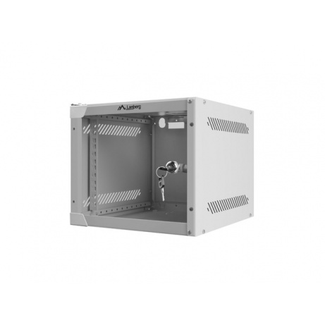 Nástěnný rack 10'' 4U 280x310mm šedý flat pack