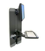 ERGOTRON StyleView® Vertical Lift, Patient Room (černý), držák na zeď posuvný, monitor, klávesnice ,+ přísl.