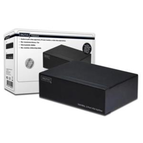 Digitus Video rozbočovač 1 PC, 2 monitory 500 MHz, HDSUB 15/M - 2xHDSUB 15/F, Max. 2048 x 1536p