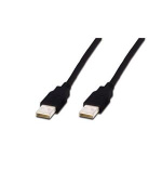 Digitus USB kabel A/samec na A/samec, černý, AWG28, Měď, 1,8m