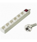 Prodlužovací přívod 230V, 10m, 6 zásuvek + vypínač