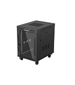 19" VOLNĚ STOJÍCÍ RACKOVÁ SKŘÍŇ 15U/600X800 (FLAT PACK) S PROSKLENÝMI DVEŘMI LCD ČERNÁ LANBERG V2