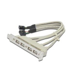 Digitus záslepka slotu s 4 USB porty, kabel 2x 10 Pin 0,25m