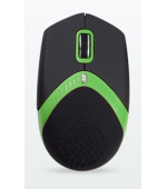 AMEI AM-M101G/Ergonomická/Optická/1 600 DPI/Drátová USB/Černá-zelená