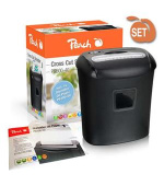 PEACH skartovač Cross Cut Shredder PS500-40, křížový řez, P-4, 21 l