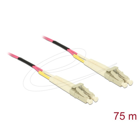 Delock Optický kabel LC Duplex na LC Duplex, multimód, OM4, 75 m