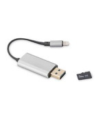 Ednet inteligentní paměť s aplikací, šedá rozšíření úložiště pro iPhone, iPad, karta microSD až 256 GB, iOS 7.1 a vyšší