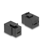Delock Keystone Module USB 2.0 Type-C™, ze zásuvkového na zásuvkový, černý