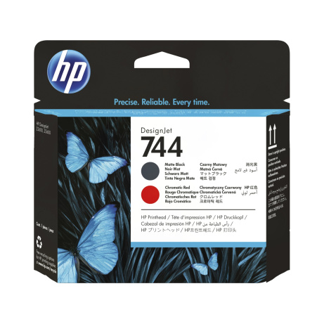 HP 744 Tisková hlava, černá a červená, F9J88A