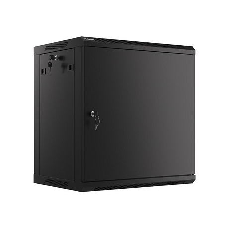 LANBERG RACKOVÁ SKŘÍŇ 19" NÁSTĚNNÁ 12U/600X450 PRO VLASTNÍ MONTÁŽ S KOVOVÝMI DVEŘMI ČERNÁ