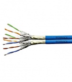 Kabel F/FTP Cat.6a 500 MHz 2x(4x2xAWG23),LS0H modrý,Dca,500m