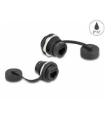 Delock Integrovaný konektor RJ45 Cat.6 s ochrannou krytkou prachotěsnou a vodotěsnou dle IP67