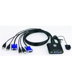 Aten 2-port KVM USB mini, 1m kabely, DO