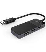 PremiumCord MST adapter DisplayPort 1.4 na 3x DisplayPort monitory 8K@30Hz, extended + mirror + duplicate režimy