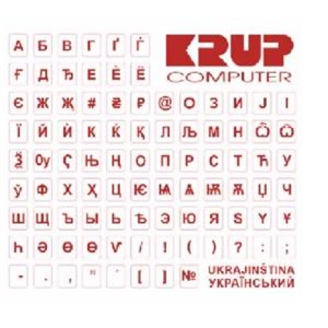PremiumCord Ukrajinská přelepka na klávesnici - červená