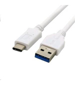 C-TECH Kabel USB 3.0 AM na Type-C kabel (AM/CM), 2m, bílý